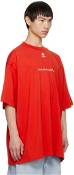 VETEMENTS Red 'Don't Ask Me Anything' T-Shirt