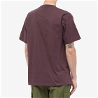 Patta Men's Basic Washed Pocket T-Shirt in Plum Perfect