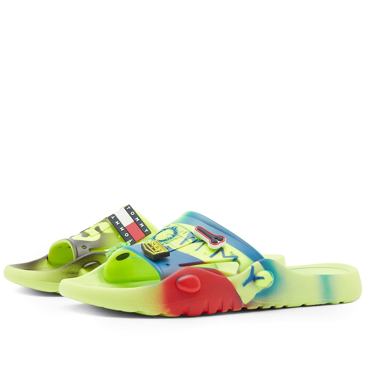 Tommy Jeans x Aries Heritage Pool Slide in Safety Yellow Tommy Jeans