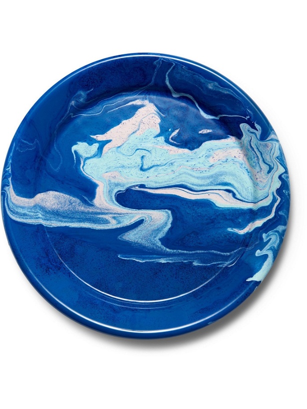 Photo: BORNN - Large Marbled Enamelware Plate, 25cm
