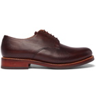 Grenson - Curt Textured-Leather Derby Shoes - Men - Dark brown