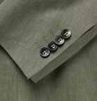 Canali - Army-Green Kei Slim-Fit Linen and Wool-Blend Suit Jacket - Green