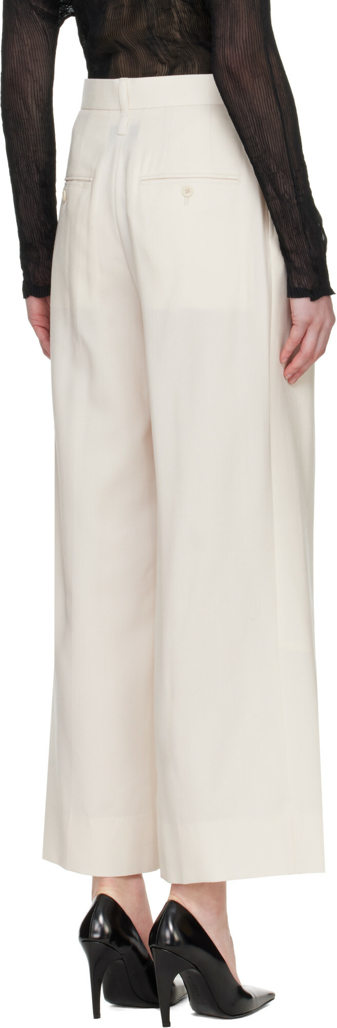 ISSEY MIYAKE Off-White Untitled Trousers