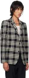 Walter Van Beirendonck Black & Beige Sharp Blazer