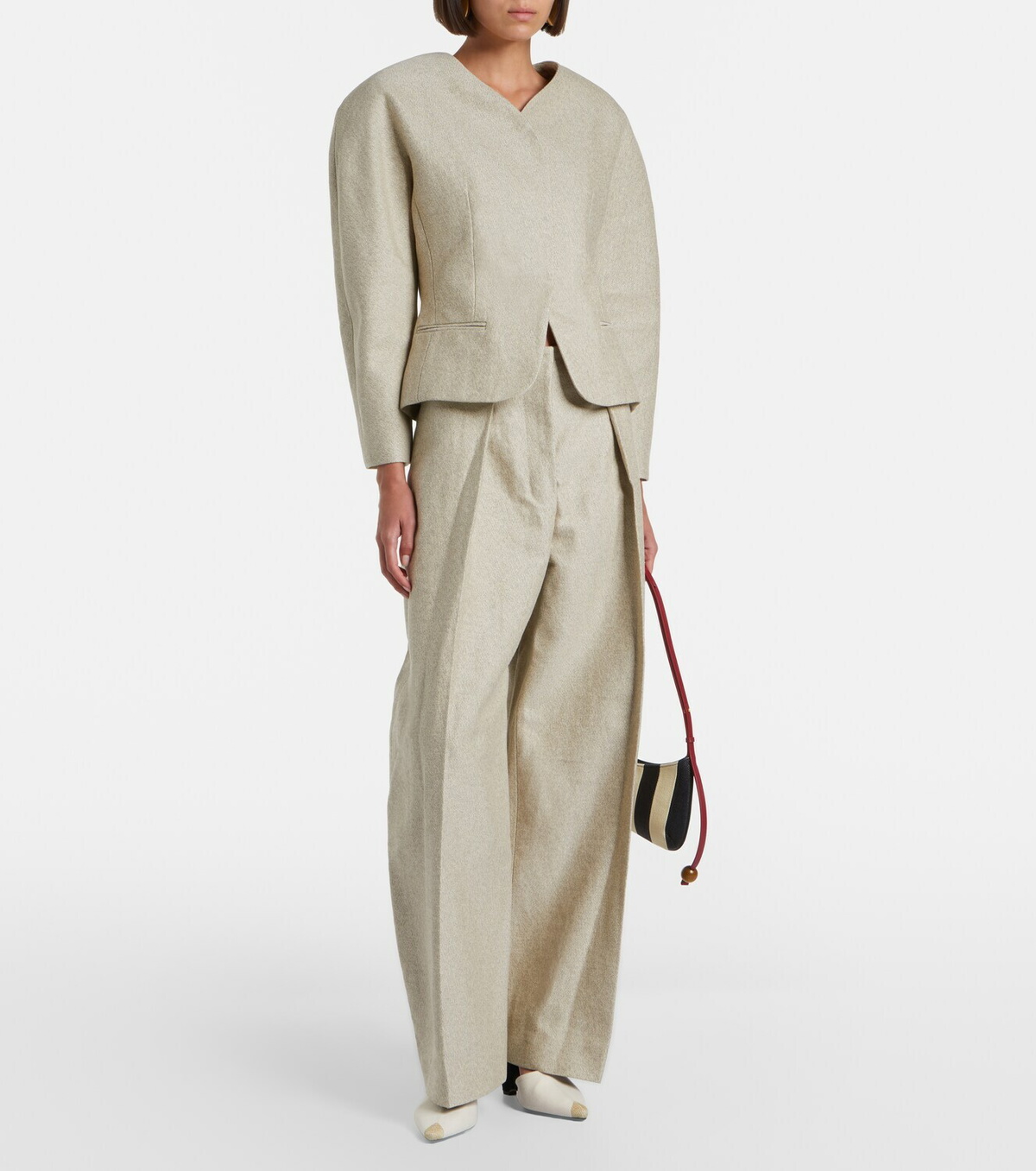 Jacquemus Ovalo cotton and linen jacket