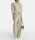 Jacquemus Ovalo cotton and linen jacket