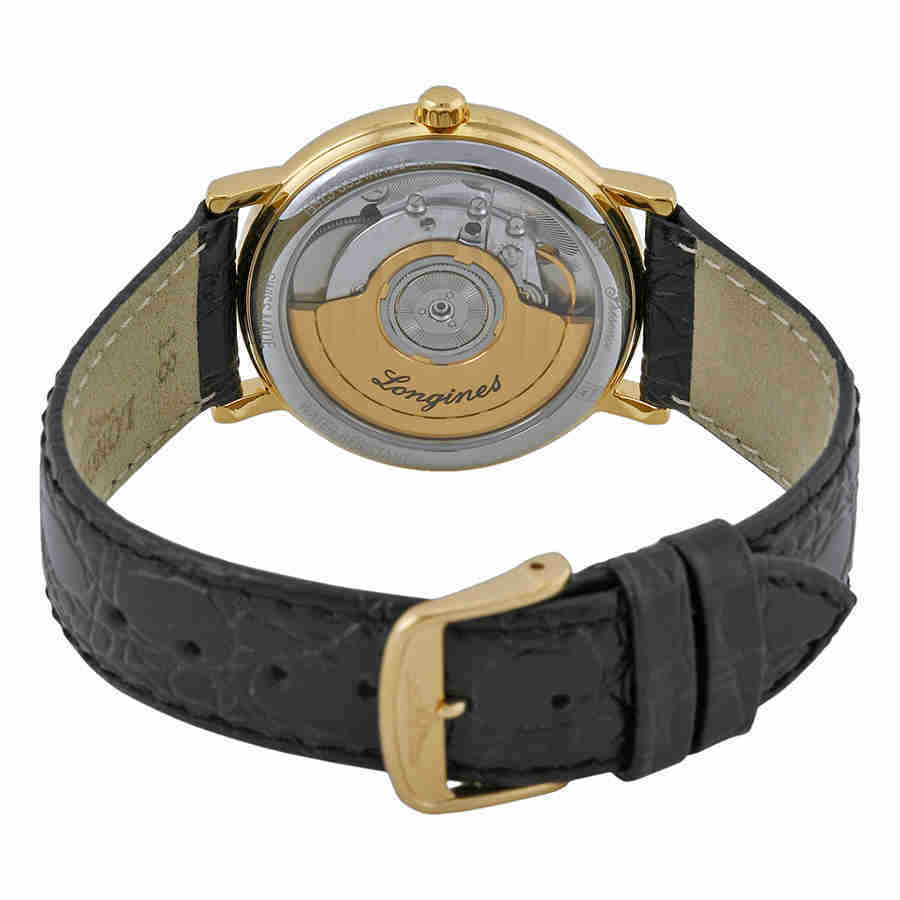 Longines Presence Automatic Black Leather Mens Watch L4.821.2.11.2