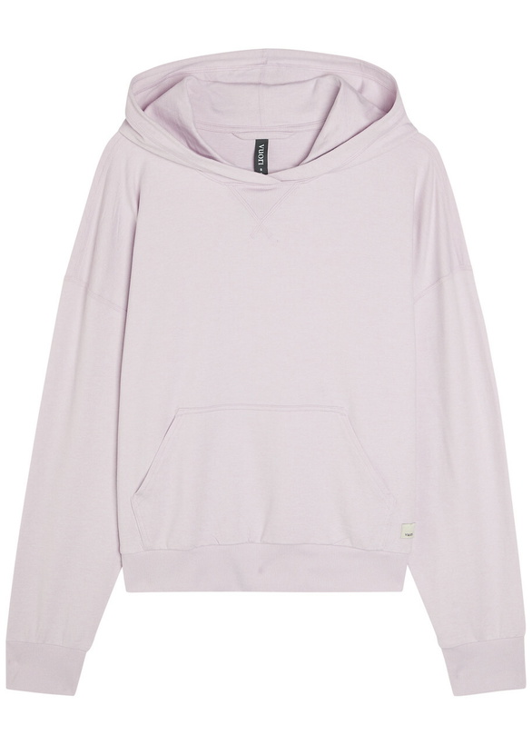 Photo: Vuori Halo Modern Hooded Stretch-jersey Sweatshirt Lilac