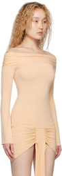 KIM SHUI SSENSE Exclusive Beige Long Sleeve T-Shirt