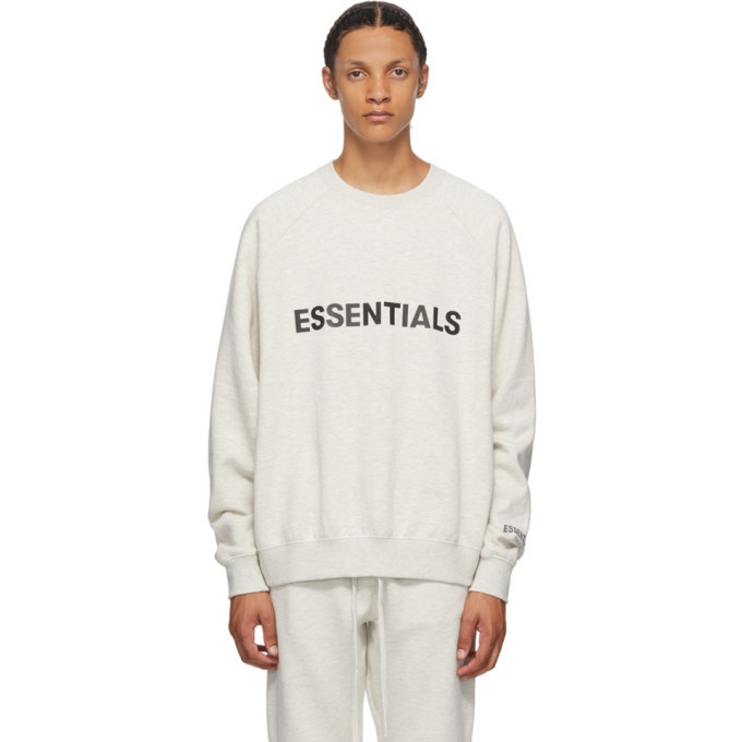 Photo: Essentials Grey Heather Crewneck Pullover Sweatshirt