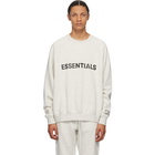 Essentials Grey Heather Crewneck Pullover Sweatshirt