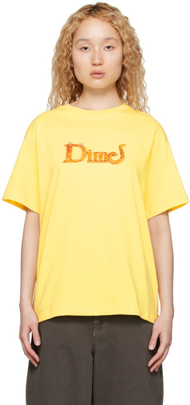 Photo: Dime Yellow Classic Cat T-Shirt