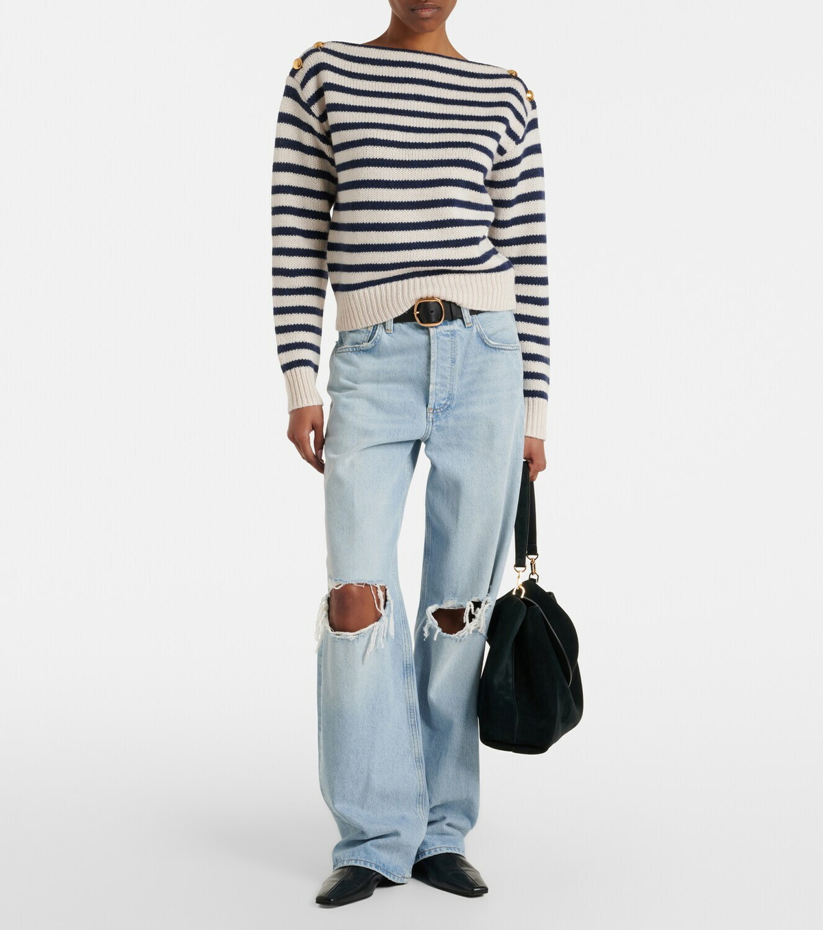 Nili Lotan Tandy striped cashmere sweater