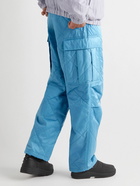 Auralee - Straight-Leg Quilted Nylon-Ripstop Drawstring Cargo Trousers - Blue