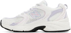 New Balance White & Purple 530 Sneakers