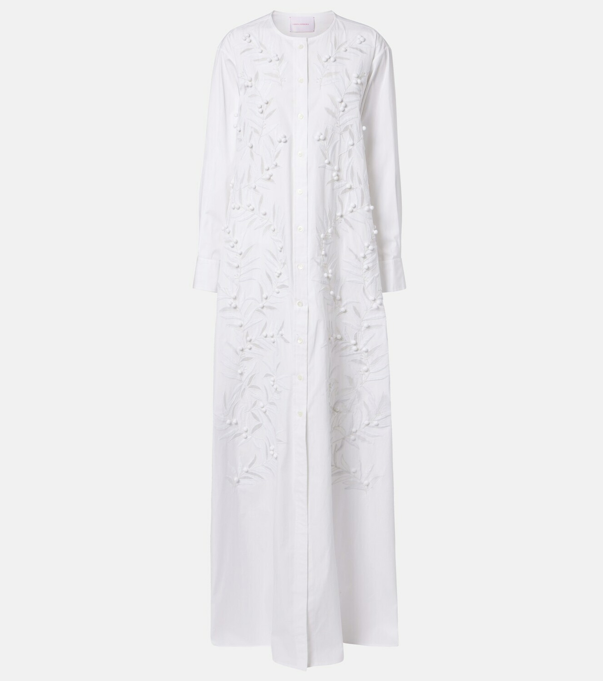 Carolina Herrera Embroidered cotton-blend gown