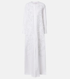 Carolina Herrera Embroidered cotton-blend gown
