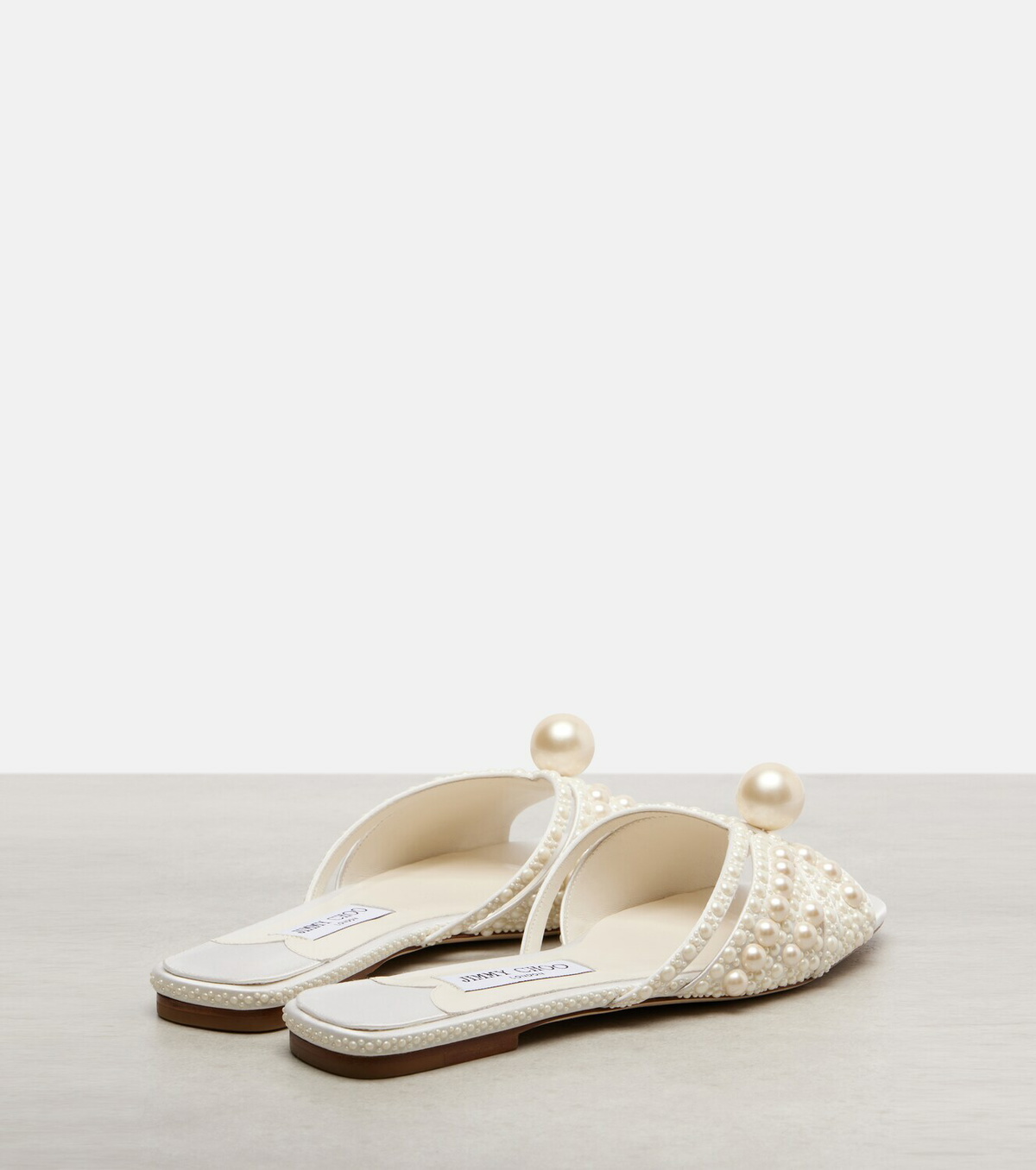 Jimmy Choo Siva embellished satin slides