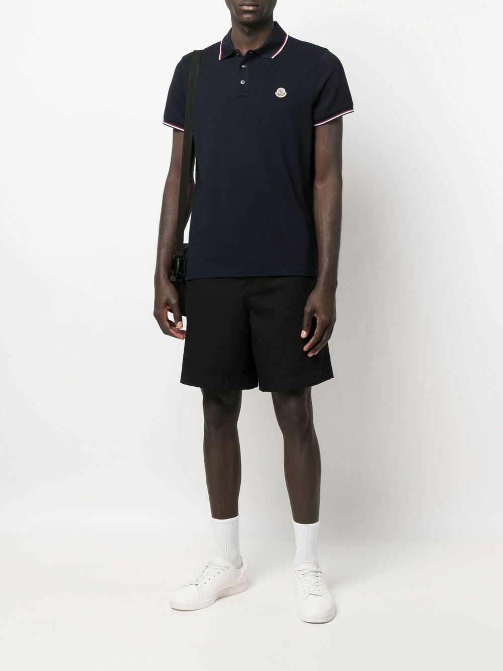 MONCLER - Logo Cotton Polo Shirt Moncler