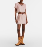 Miu Miu Layered silk chiffon crop top