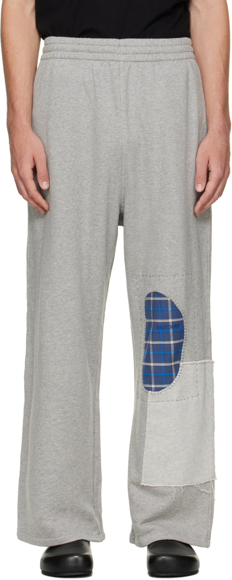 We11done Gray Repaired Sweatpants