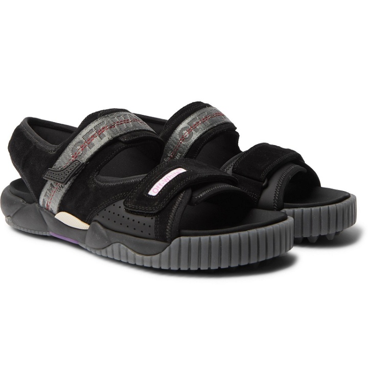 Photo: Off-White - Oddsy Suede and Rubber Sandals - Black