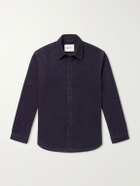 NN07 - Casper 50002 Organic Cotton-Corduroy Overshirt - Blue