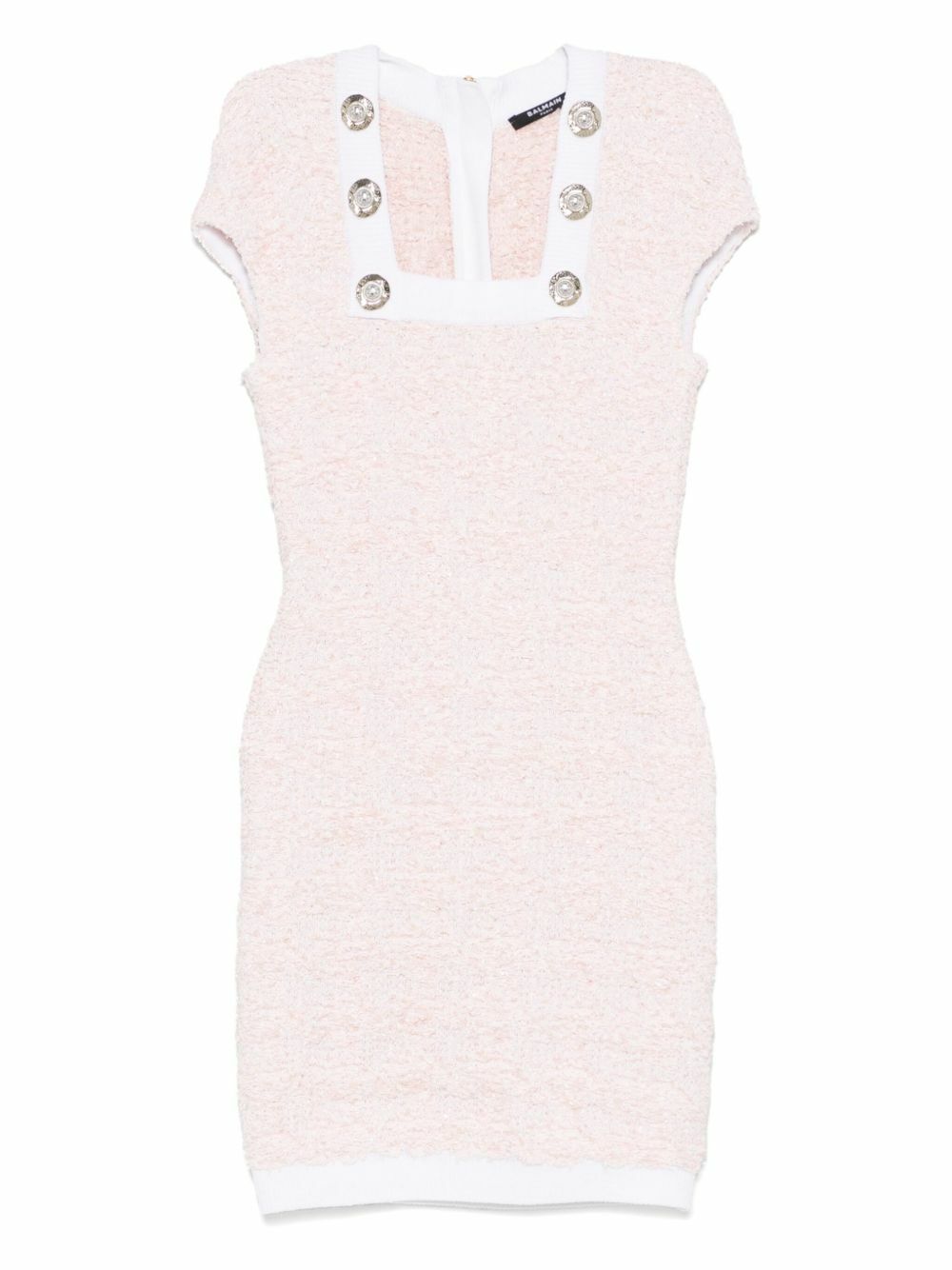 Balmain Ls Db Col Shoulder Cut Knit Dress Balmain