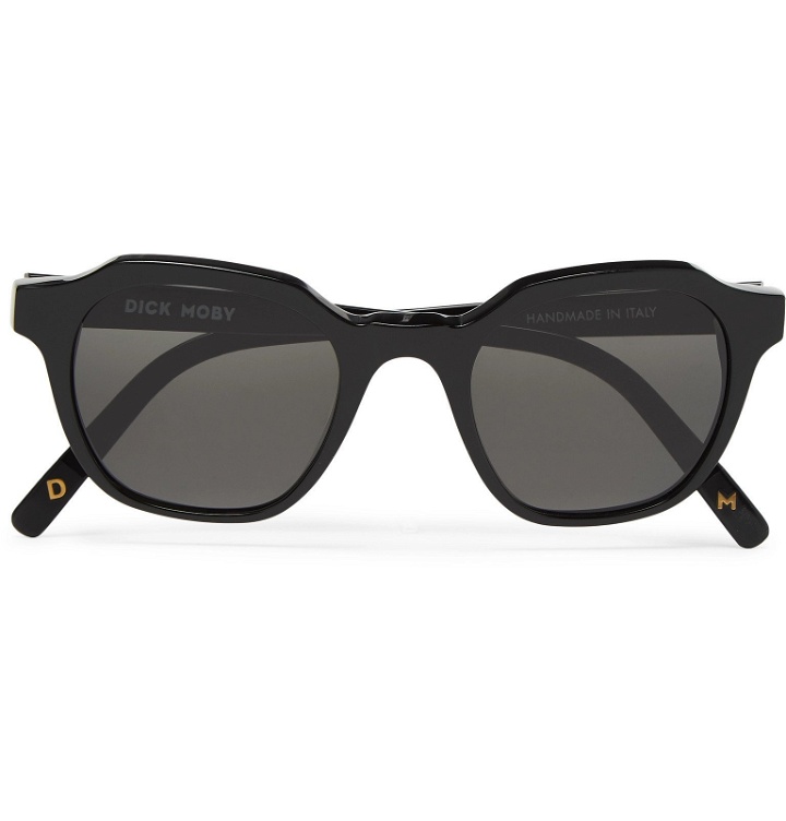 Photo: Dick Moby - Barcelona Round-Frame Acetate Sunglasses - Black
