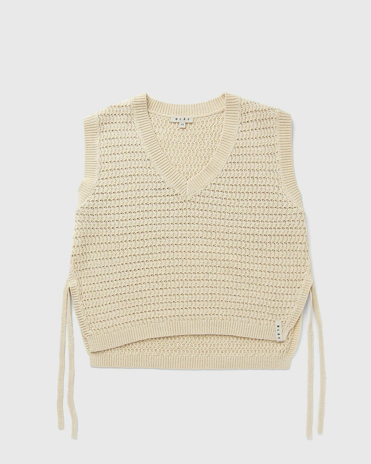 ØLÅF OPEN KNIT VEST White Women