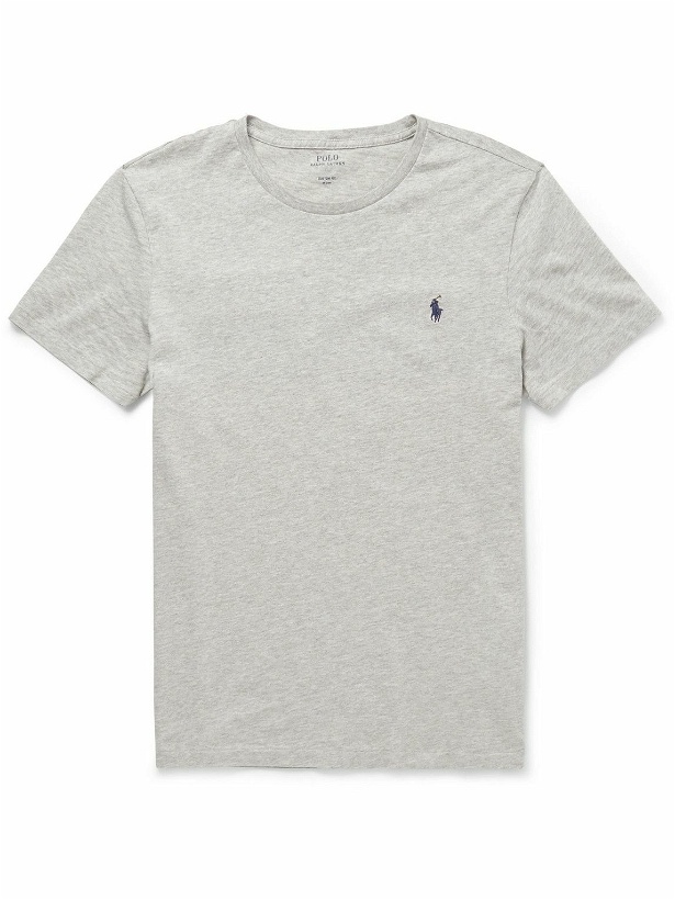Photo: Polo Ralph Lauren - Slim-Fit Cotton-Jersey T-Shirt - Gray