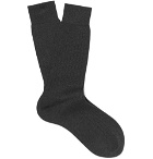 Berluti - Ribbed Cotton Socks - Men - Charcoal