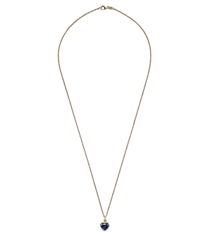 Photo: Anita Ko 18kt gold pendant necklace with sapphire and diamonds