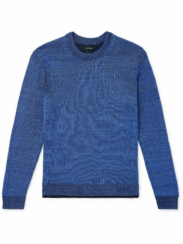 Photo: Club Monaco - Cotton and Linen-Blend Sweater - Blue