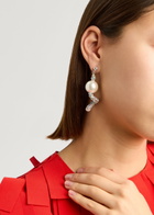 Pearl Octopuss.y Mini Snakes Embellished Drop Earrings - Silver - One Size