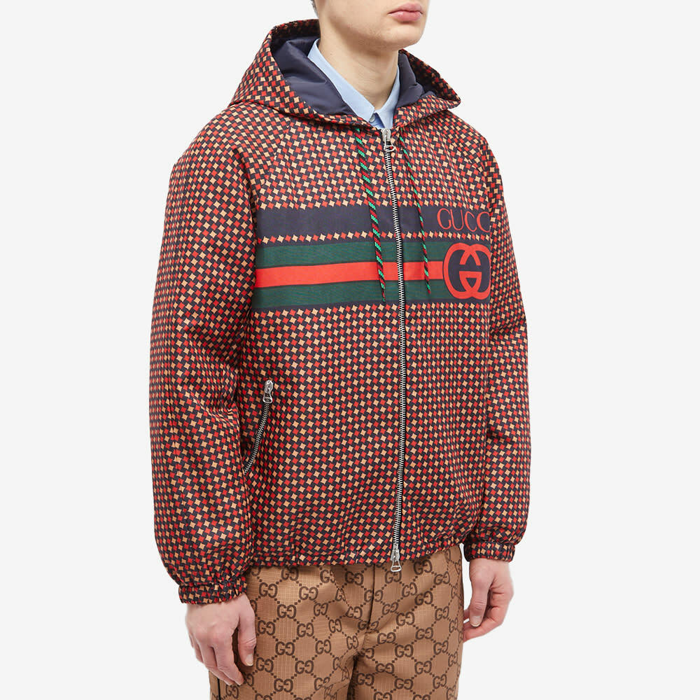 Gucci Blue Windbreaker Gucci Blue Hooded Windbreaker Jacket