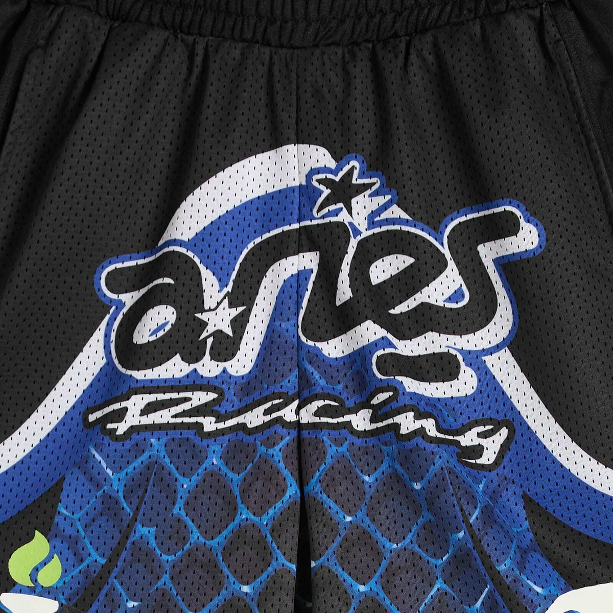 END. x Aries Moto Dodgem Airtex Short in Black/Blue