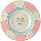 Laetitia Rouget Pink & White 'In The Mood For Love' Dinner Plate
