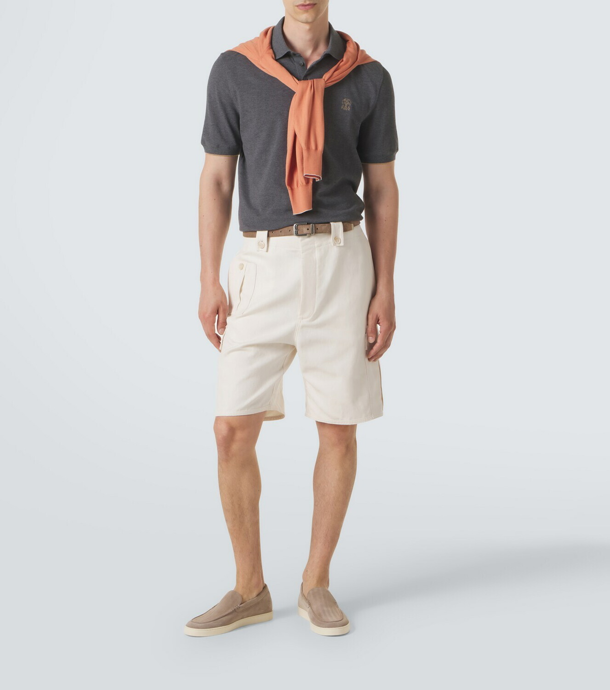 Brunello Cucinelli Cotton piqué polo shirt