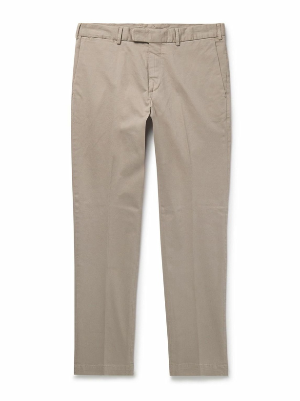 Photo: Thom Sweeney - Straight-Leg Cotton-Blend Twill Trousers - Neutrals