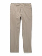 Thom Sweeney - Straight-Leg Cotton-Blend Twill Trousers - Neutrals