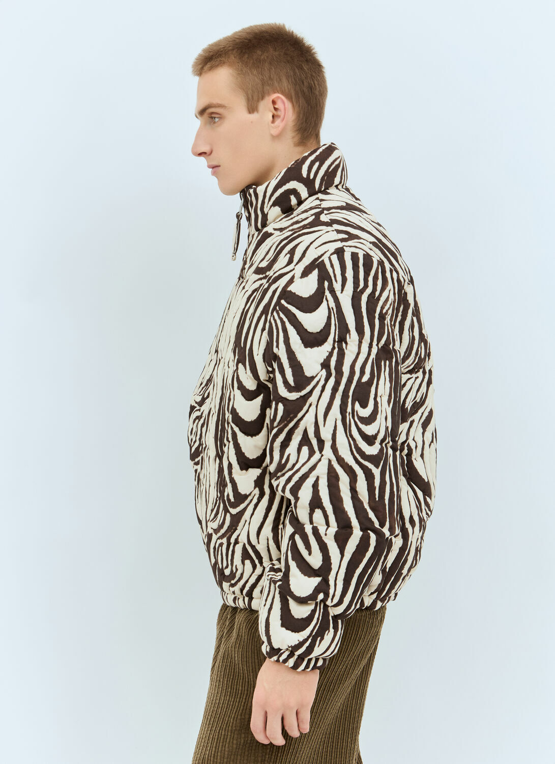 ERL Zebra Quilted Puffer Jacket