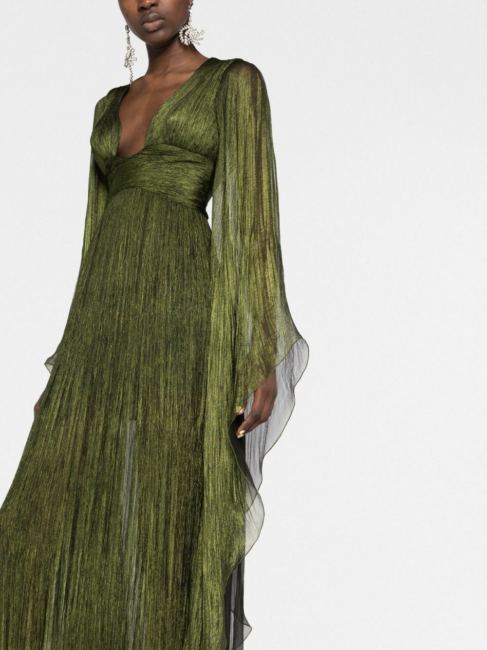Maria Lucia Hohan Green Ellie Plunge Neck Dress Maria Lucia Hohan
