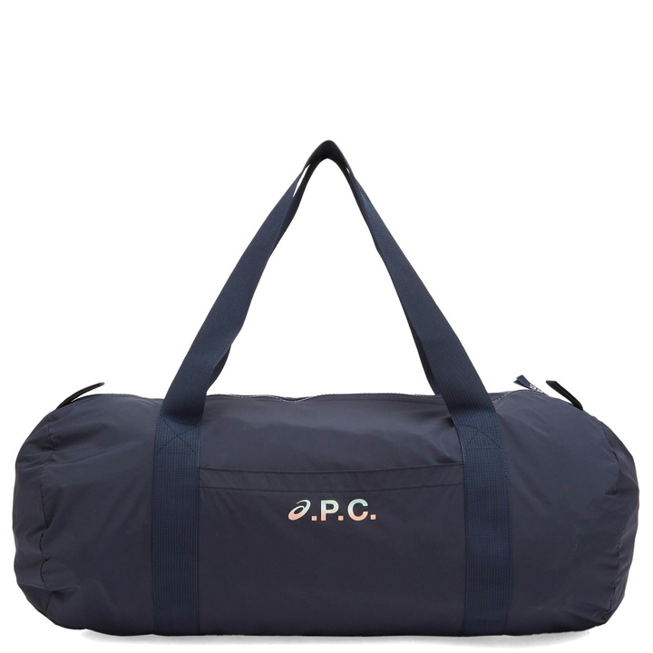 Photo: A.P.C. Men's x Asics Gym Bag in Dark Navy 