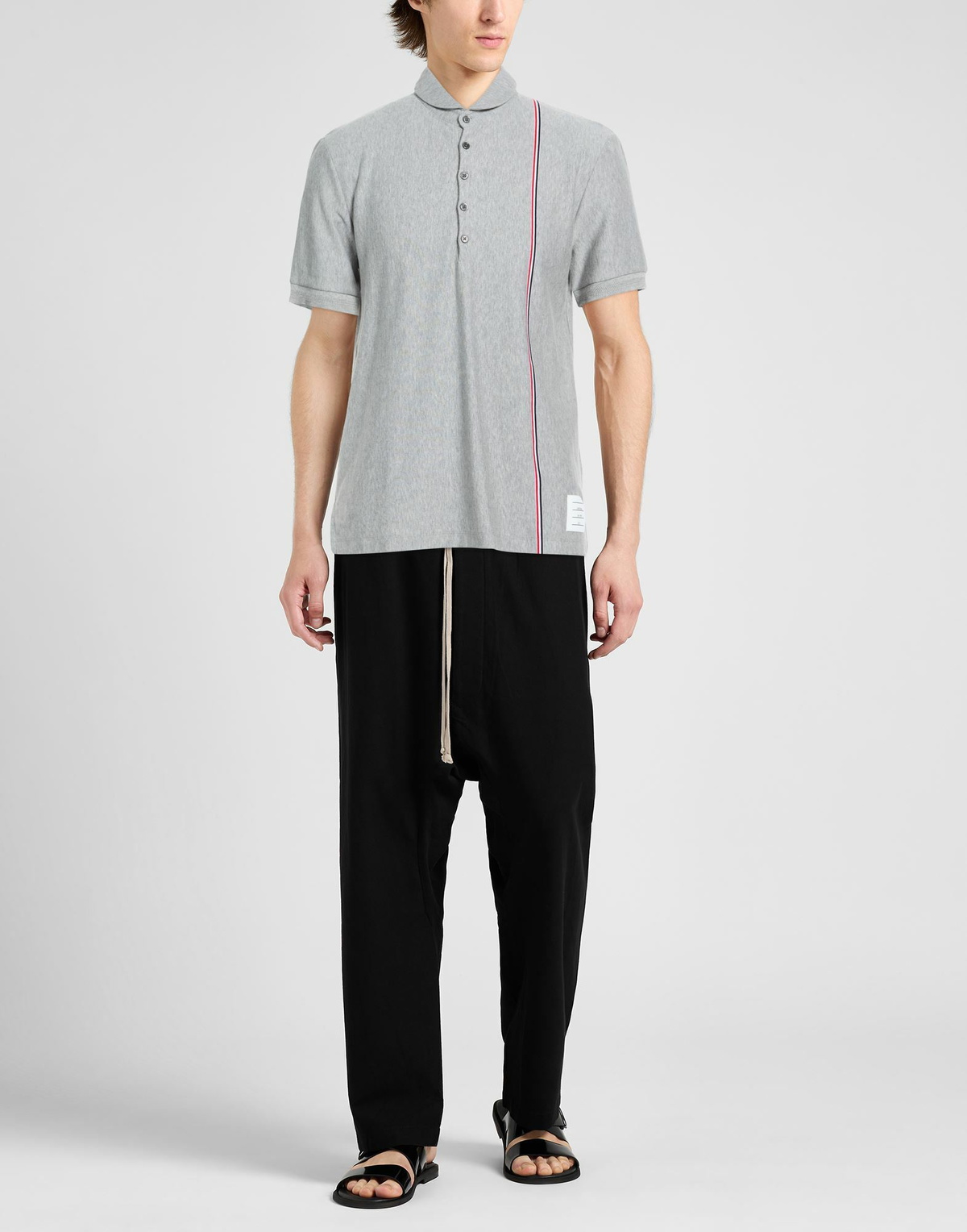 Thom Browne Mens Polo shirt in Grey