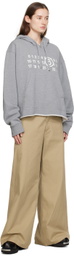 MM6 Maison Margiela Gray Print Hoodie