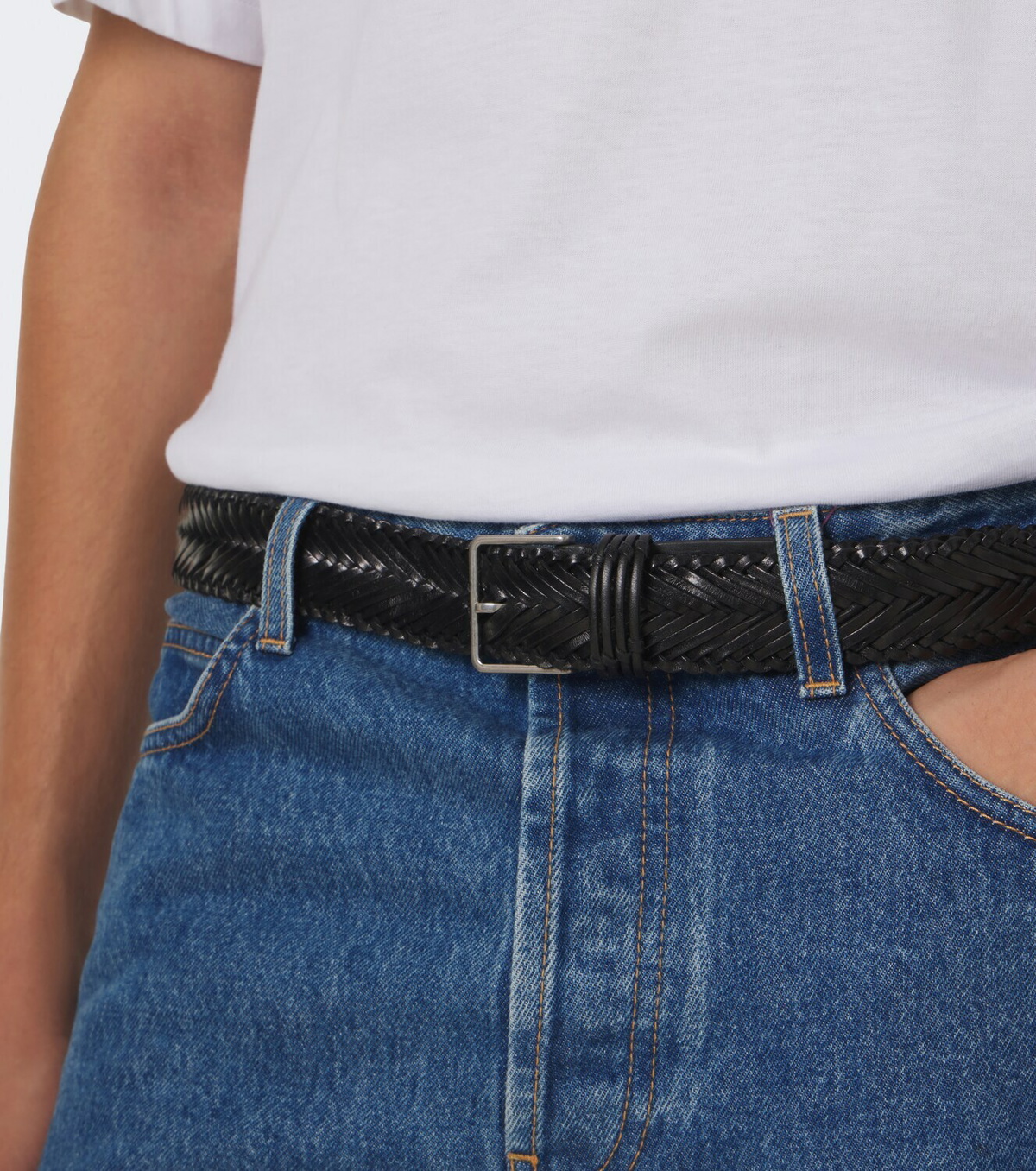 The Row Fisherman woven leather belt