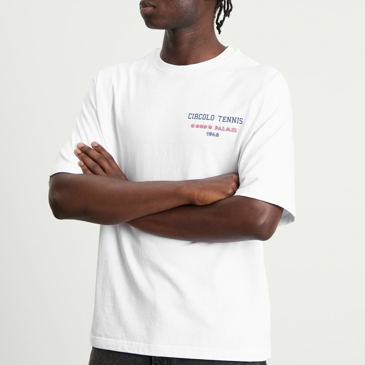 Diadora Men's x Palmes Legcay II T-Shirt in Optical White