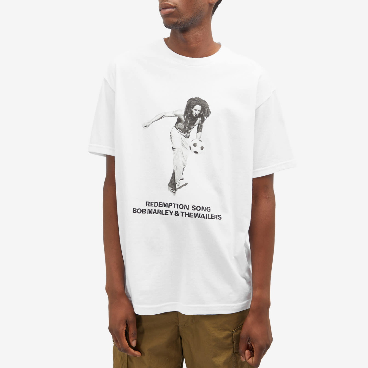 Wacko Maria Men's x Bob Marley Type-4 T-Shirt in White Wacko