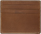 Brunello Cucinelli Brown Leather Card Holder